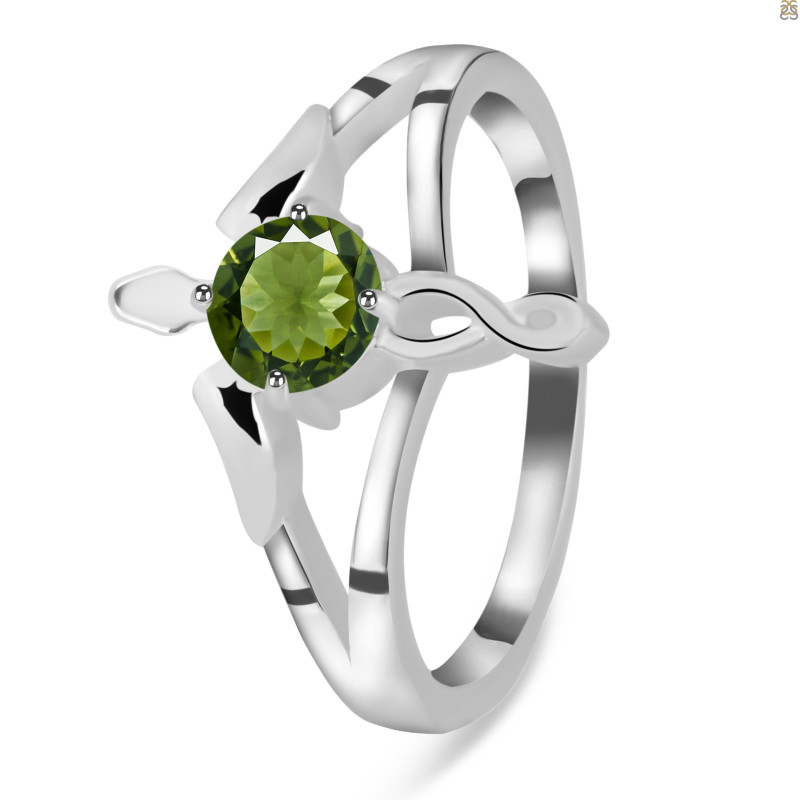 Moldavite Angel Ring