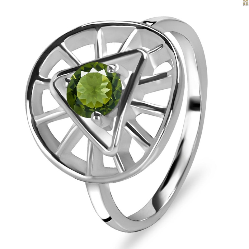 Moldavite Illuminati Ring