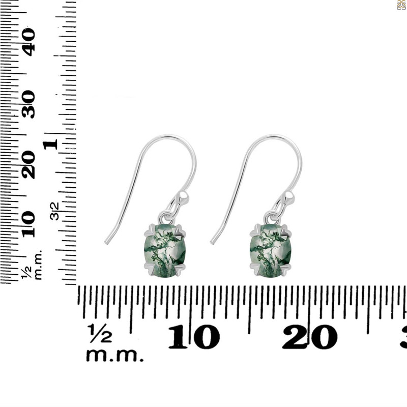 Moss Agate Earring MOA-RDE-1346