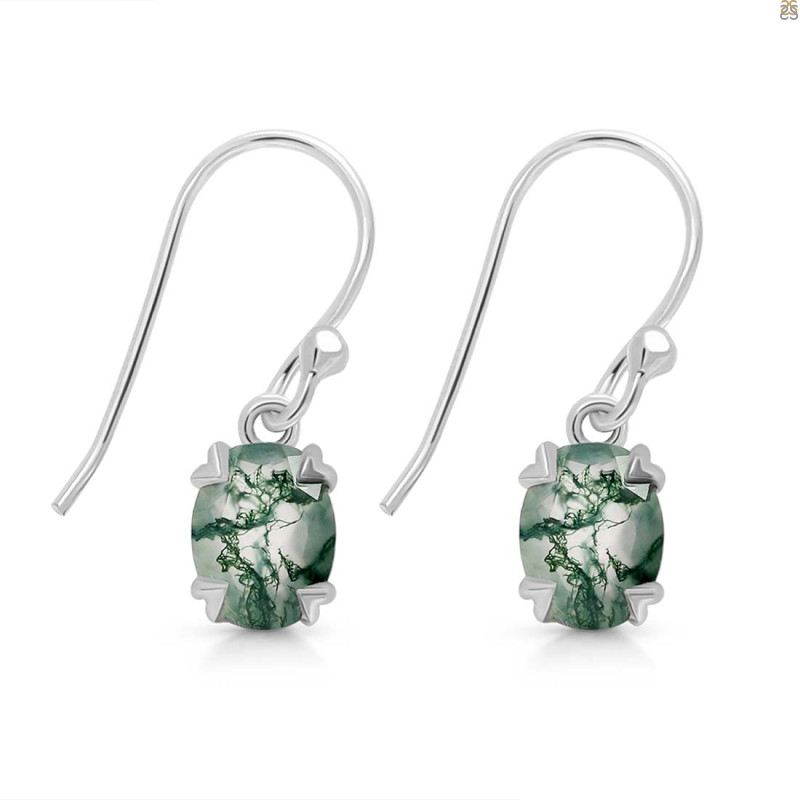 Moss Agate Earring MOA-RDE-1346