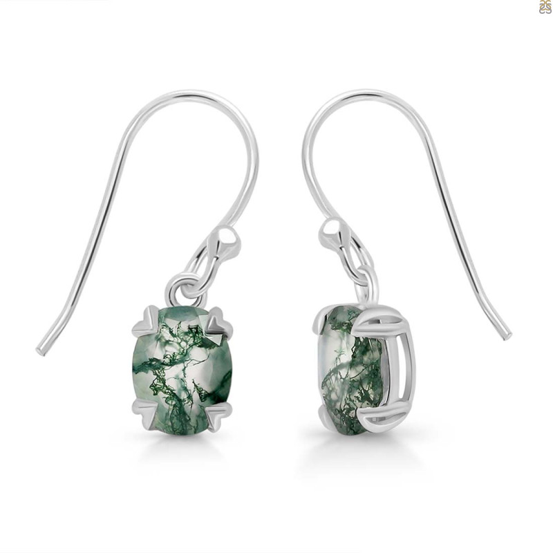 Moss Agate Earring