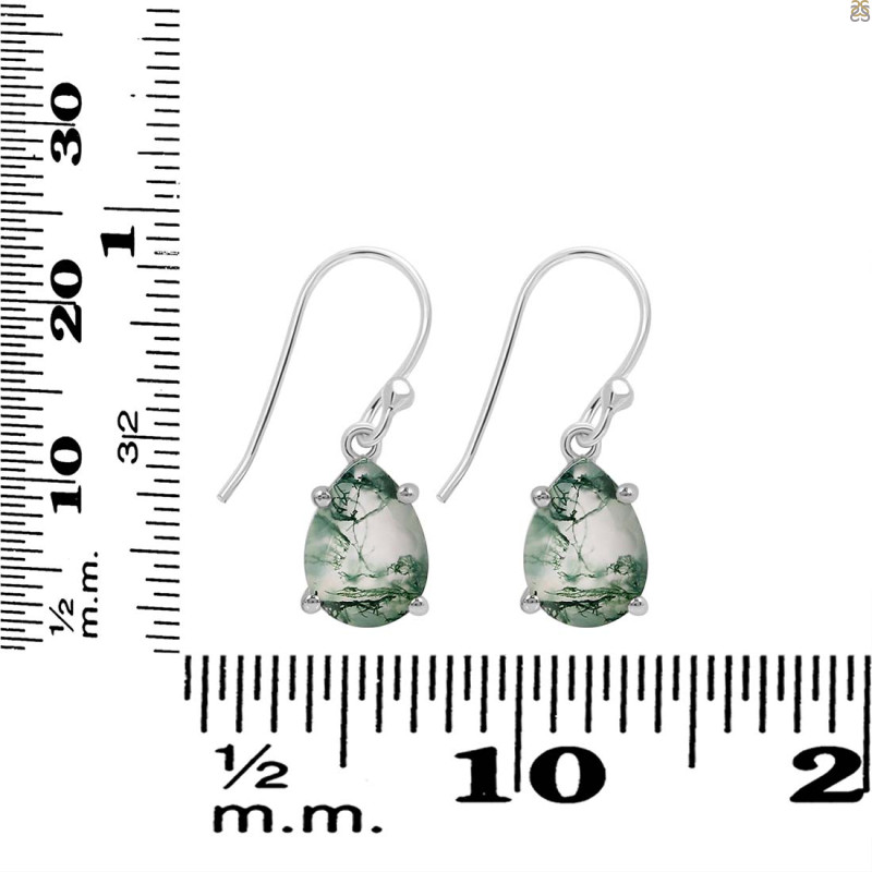 Moss Agate Earring MOA-RDE-869