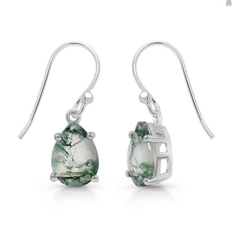 Moss Agate Earring