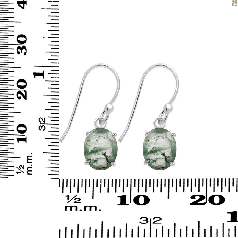 Moss Agate Earring MOA-RDE-982