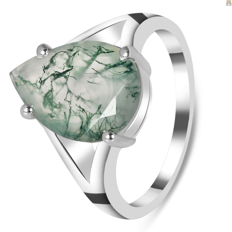 Moss Agate Ring