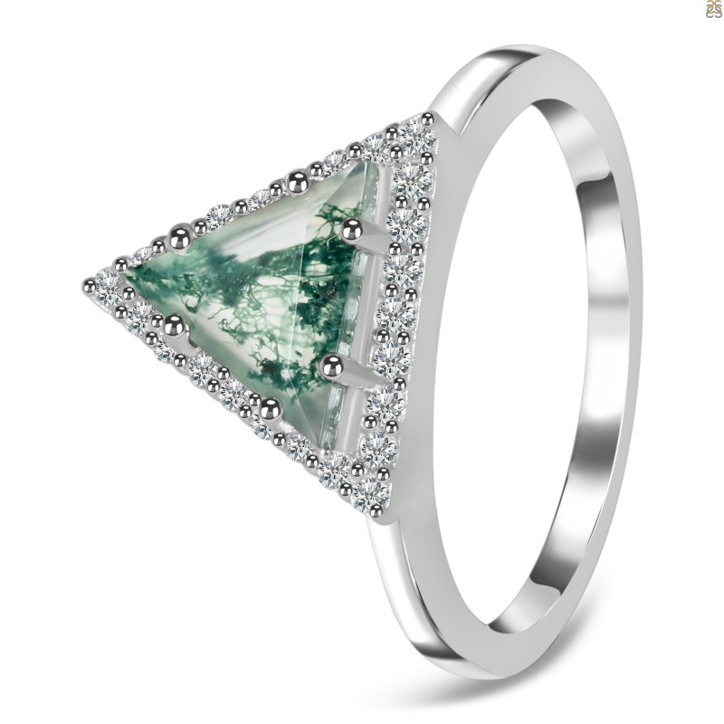 Moss Agate Ring