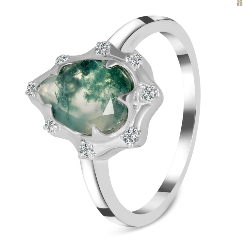 Moss Agate Ring