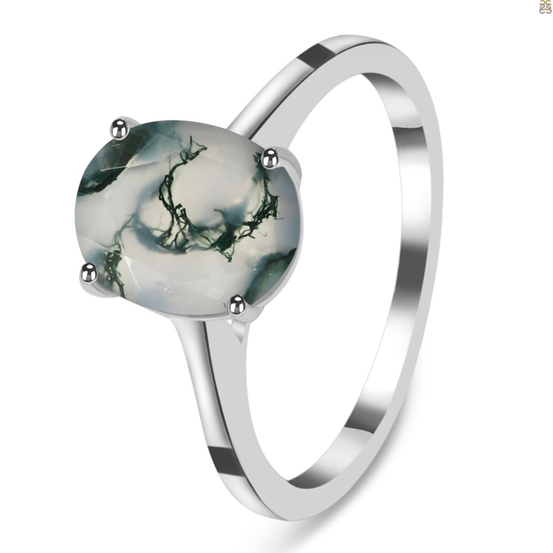 Moss Agate Ring