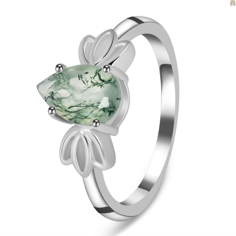 Moss Agate Ring