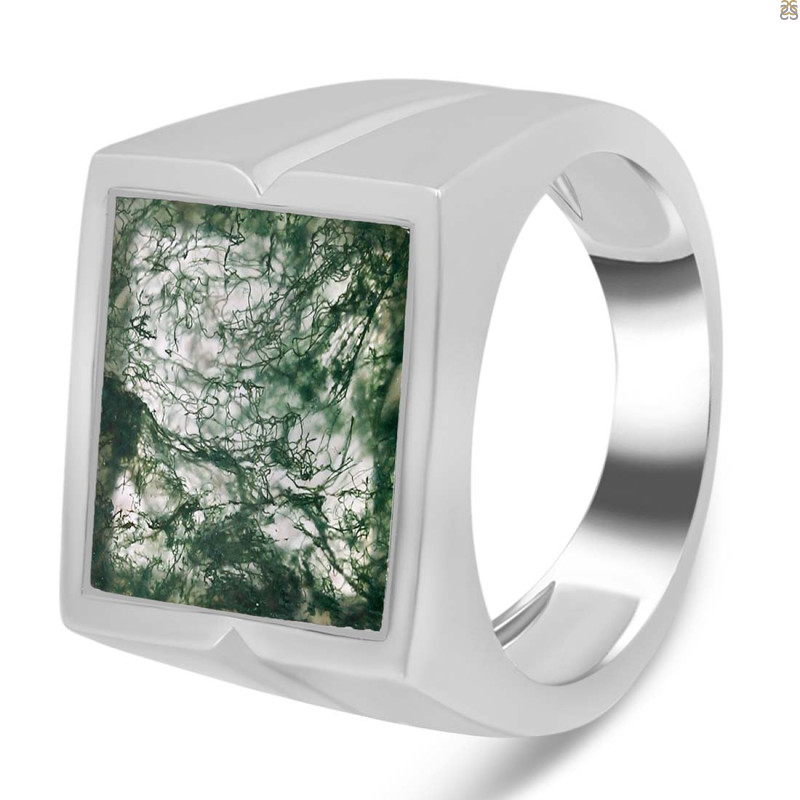 Moss Agate Ring