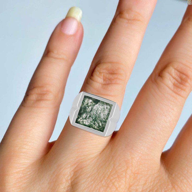 Moss Agate Ring MOA-RDR-3267.