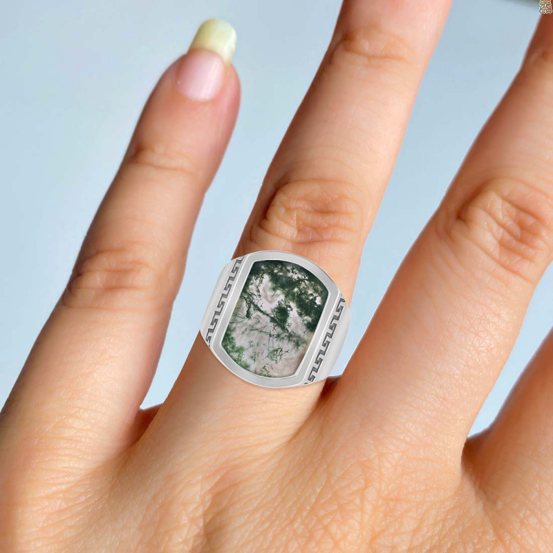 Moss Agate Ring MOA-RDR-3268.