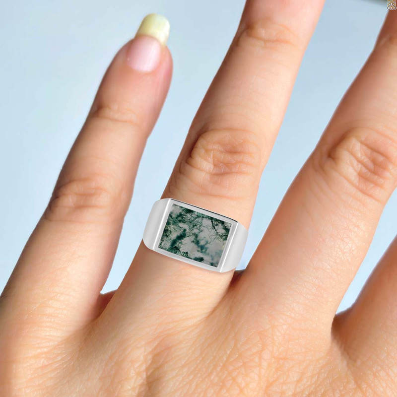 Moss Agate Ring MOA-RDR-3269.