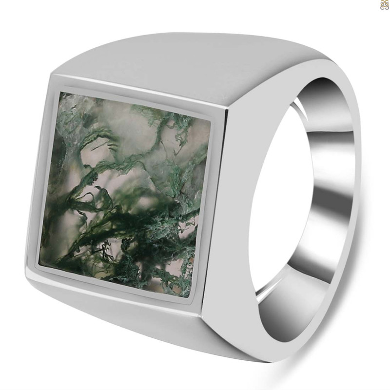 Moss Agate Ring