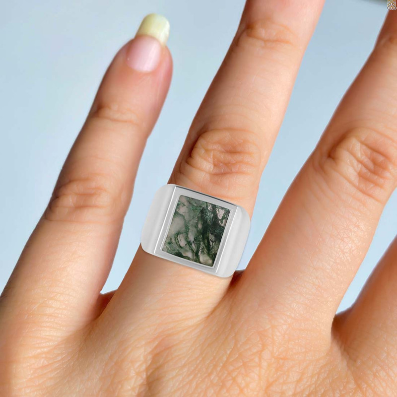 Moss Agate Ring MOA-RDR-3270.