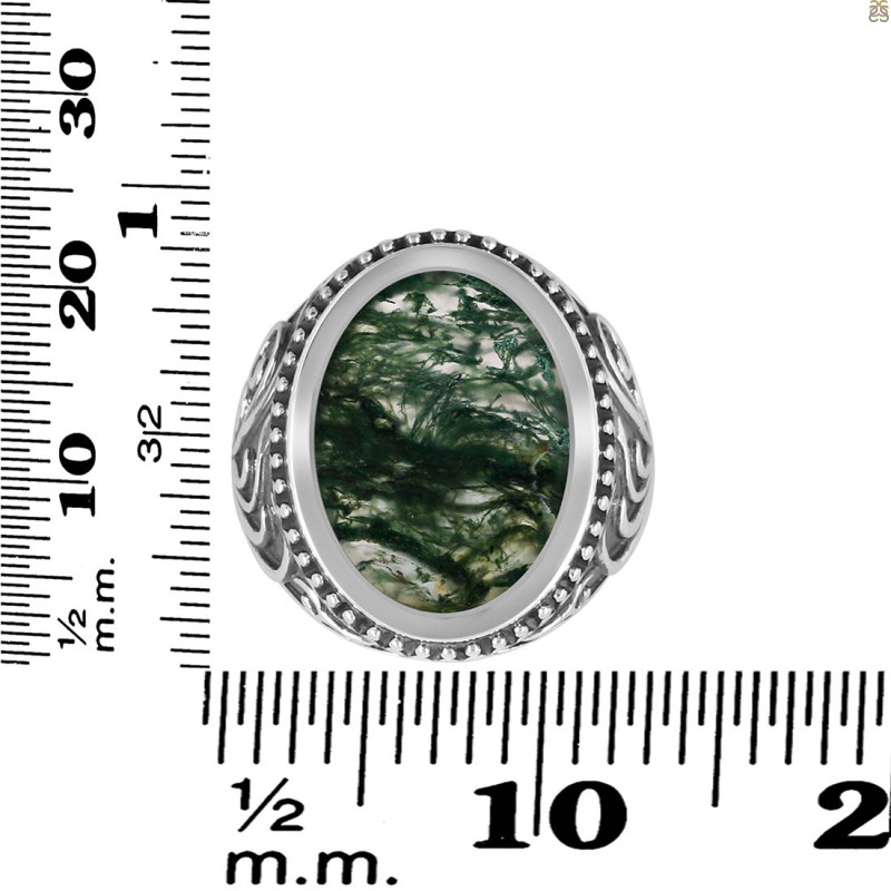 Moss Agate Ring MOA-RDR-3271.