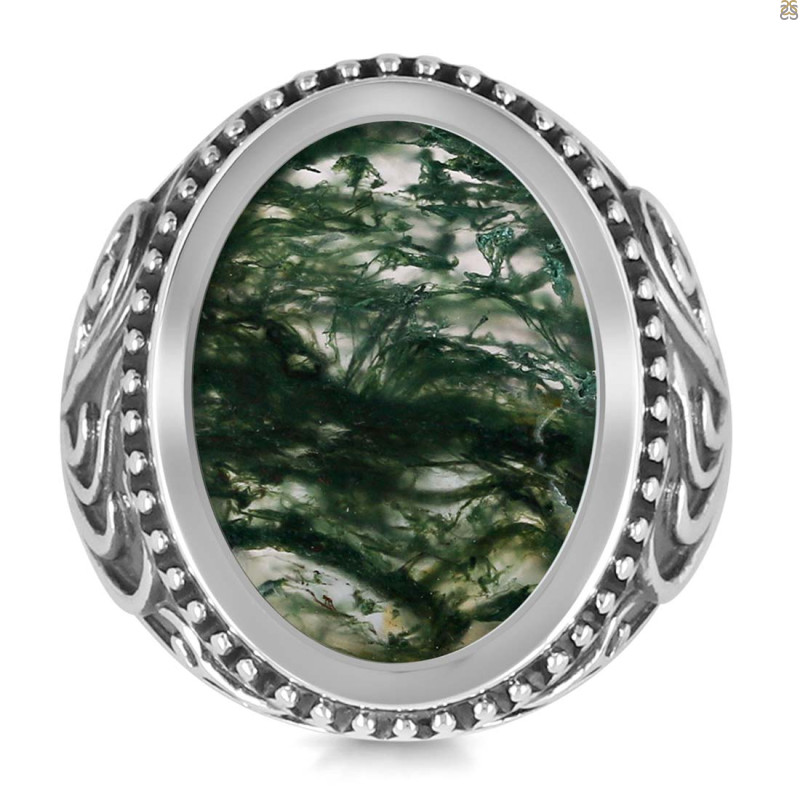 Moss Agate Ring MOA-RDR-3271.