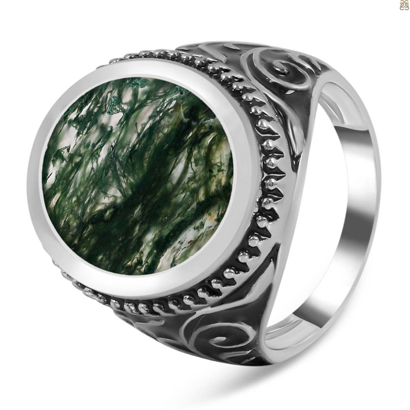 Moss Agate Ring