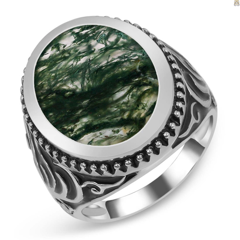 Moss Agate Ring MOA-RDR-3271.