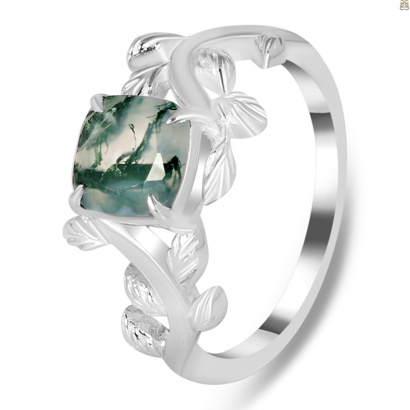 Moss Agate Ring