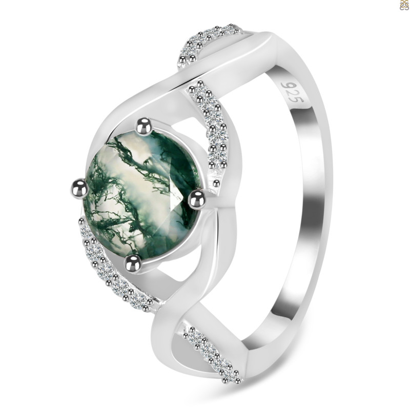 Moss Agate Ring