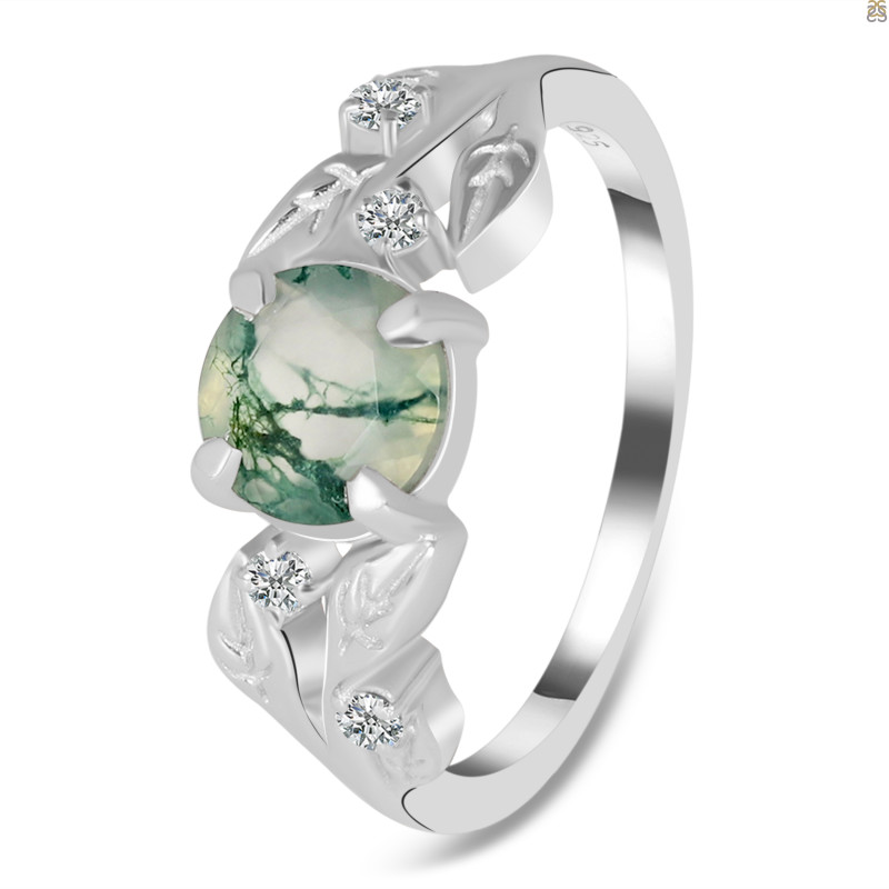 Moss Agate Ring