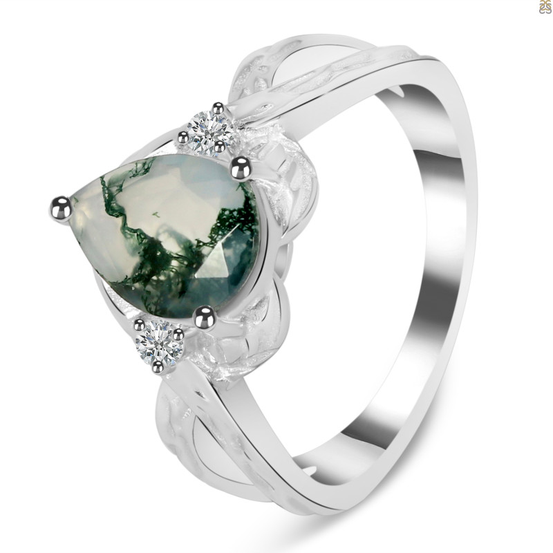Moss Agate Ring