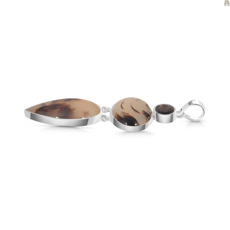 Montana Agate/Smoky Pendant-2SP MTA-1-177