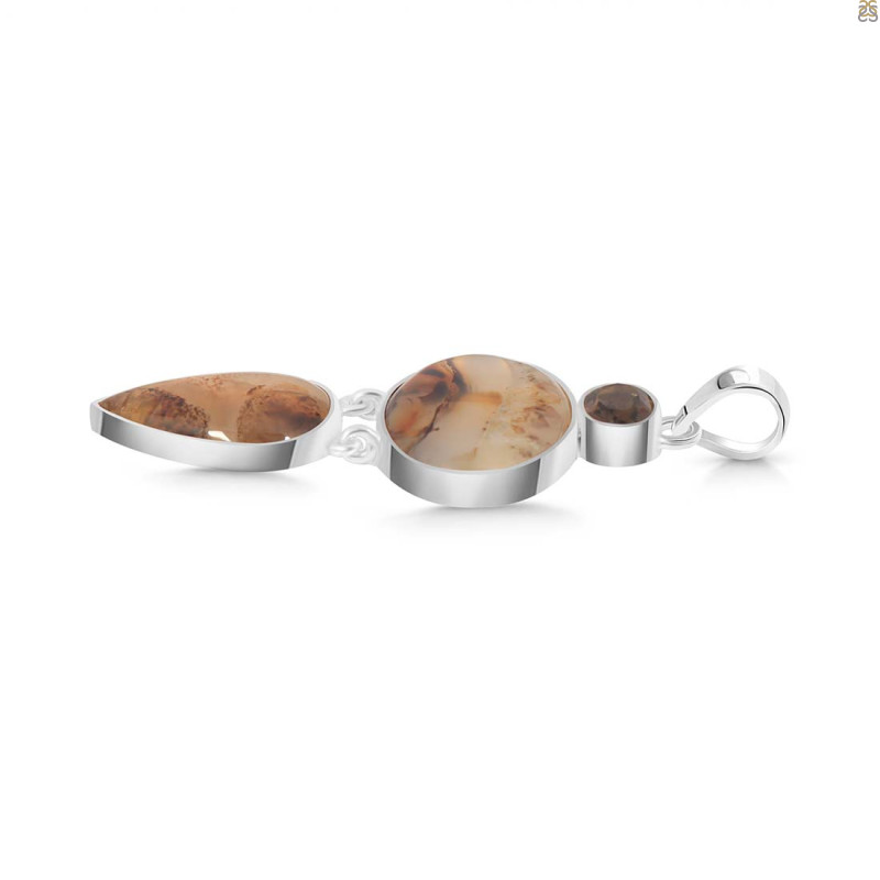 Montana Agate/Smoky Pendant-2SP MTA-1-198
