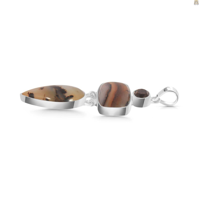 Montana Agate/Smoky Pendant-2SP MTA-1-199