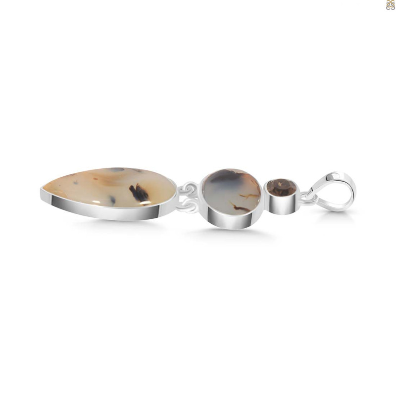 Montana Agate/Citrine Pendant-2SP MTA-1-204