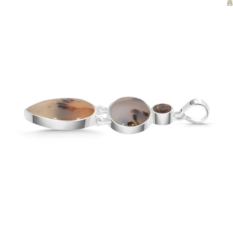Montana Agate/Smoky Pendant-2SP MTA-1-214