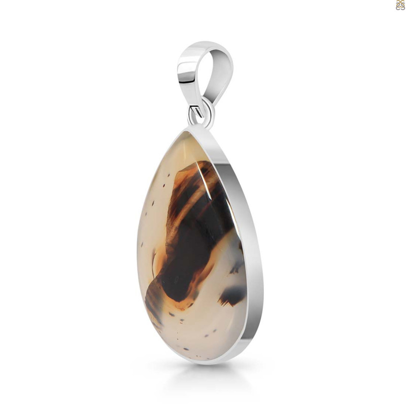 Montana Agate Pendant-SP