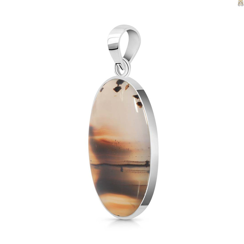 Montana Agate Pendant-SP