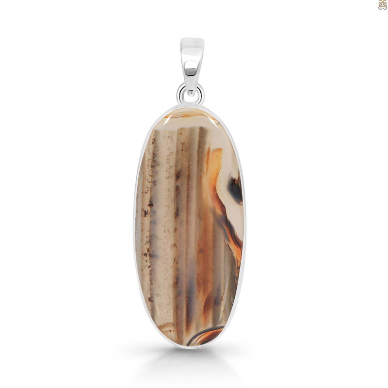Montana Agate Pendant-SP MTA-1-251