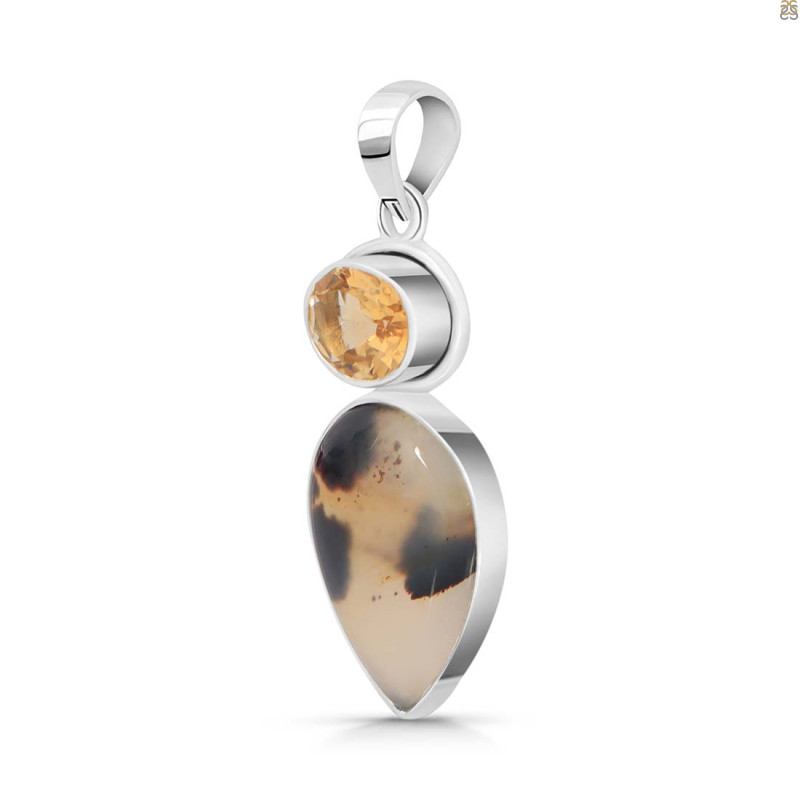 Montana Agate Pendant-2SP