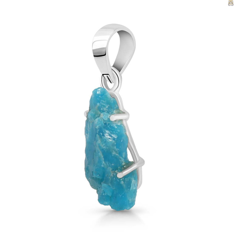 Neon Apatite Rough Pendant-SP