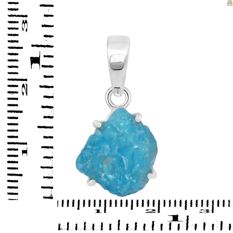 Neon Apatite Rough Pendant-SP NAR-1-40