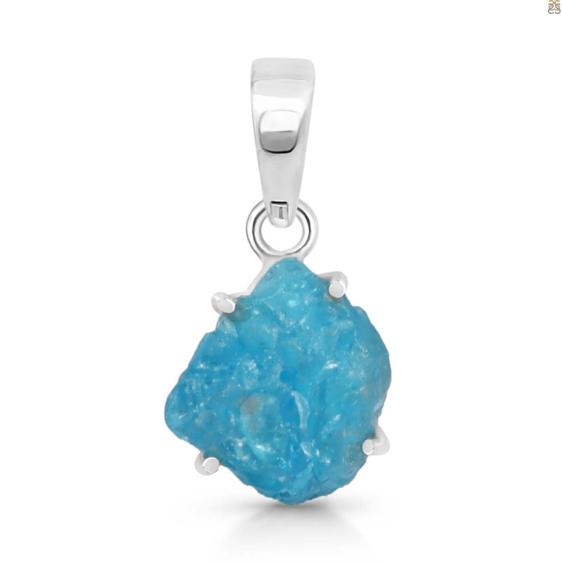 Neon Apatite Rough Pendant-SP NAR-1-40