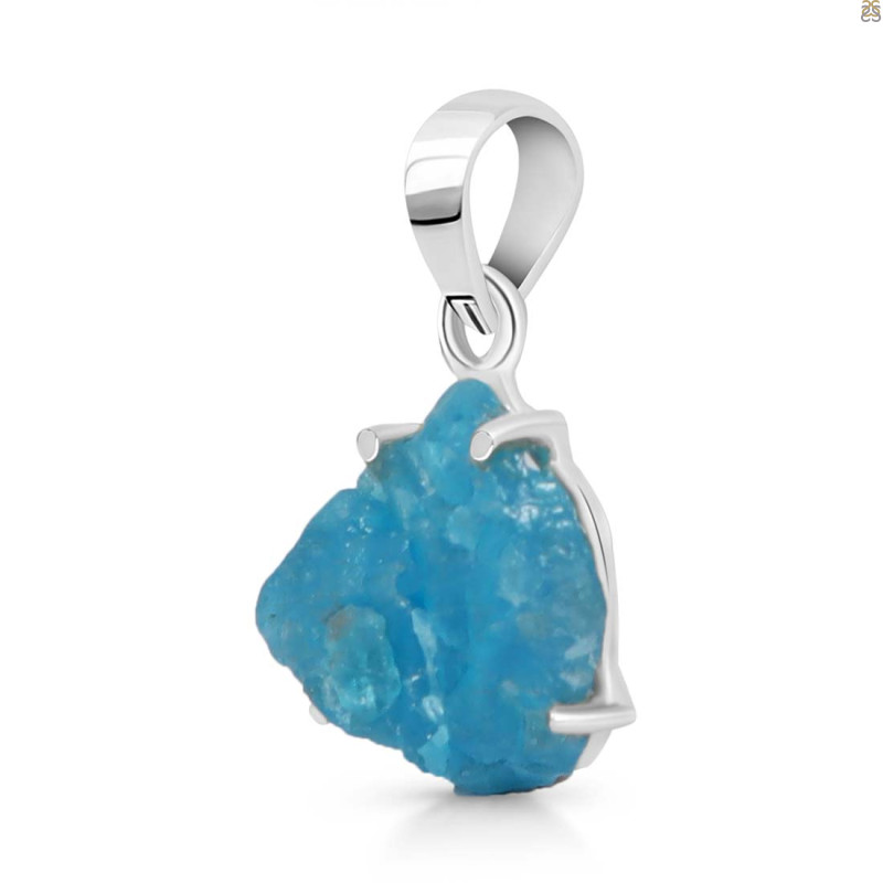 Neon Apatite Rough Pendant-SP