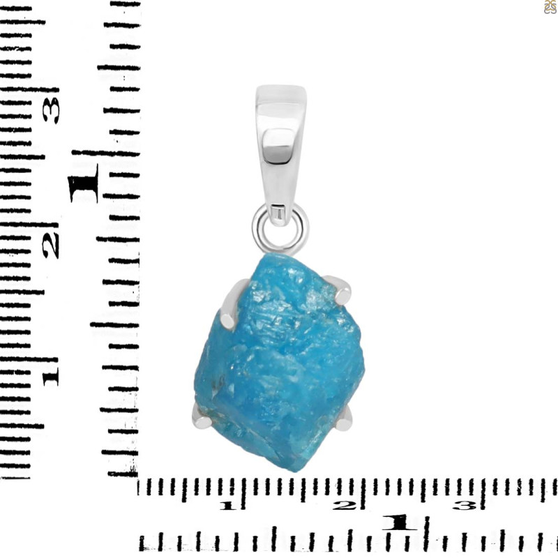Neon Apatite Rough Pendant-SP NAR-1-43