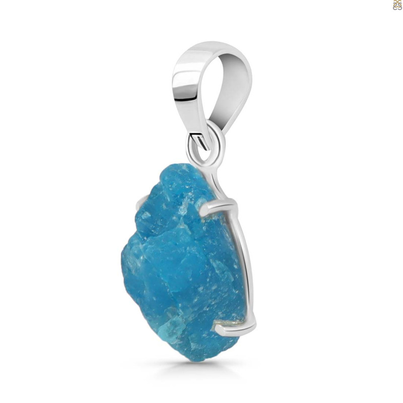 Neon Apatite Rough Pendant-SP
