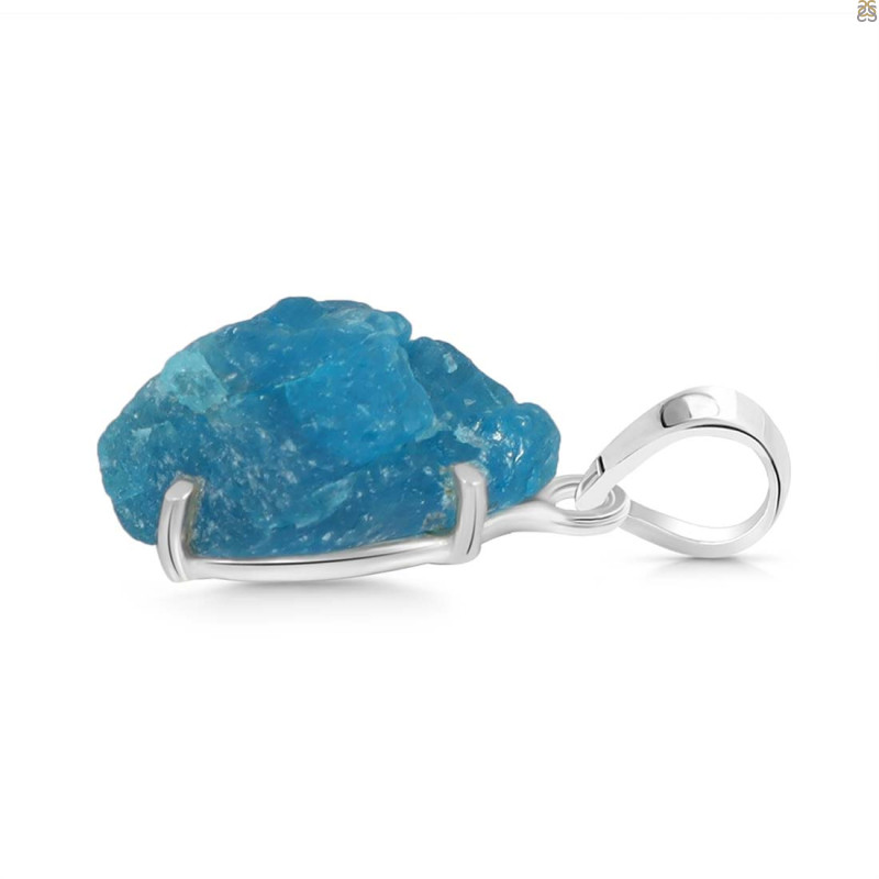 Neon Apatite Rough Pendant-SP NAR-1-43