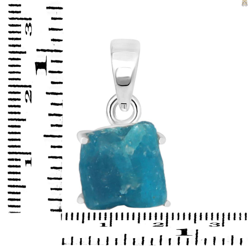 Neon Apatite Rough Pendant-SP NAR-1-44