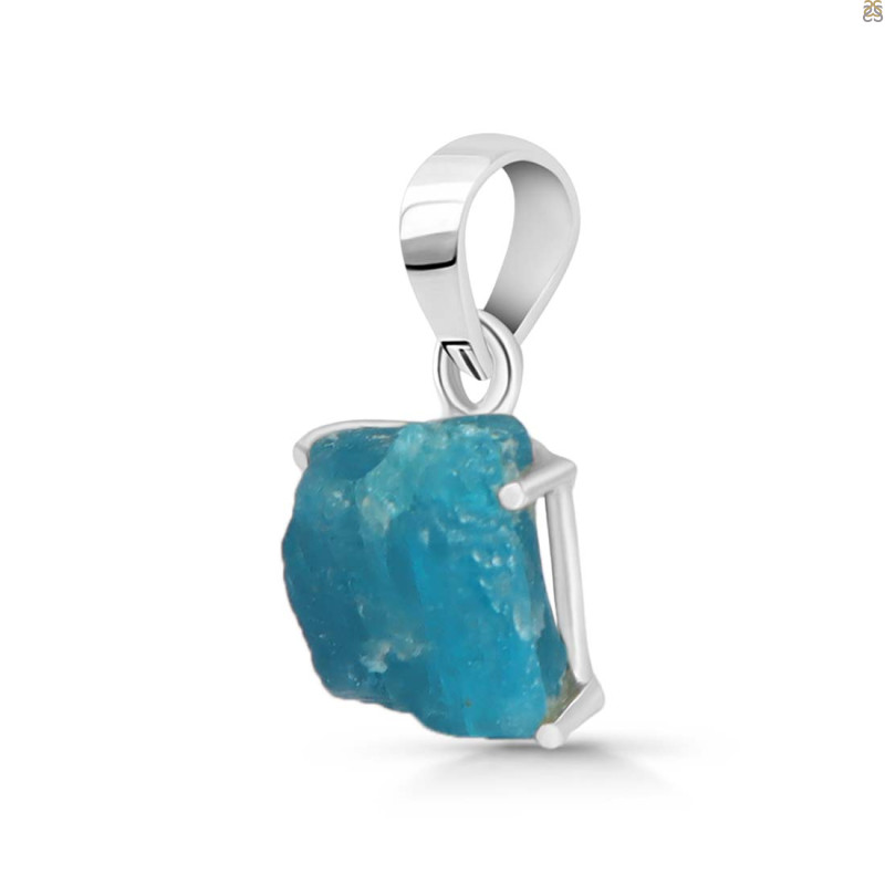 Neon Apatite Rough Pendant-SP