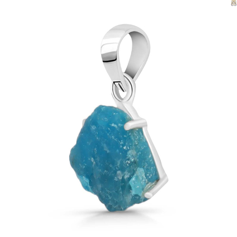Neon Apatite Rough Pendant-SP