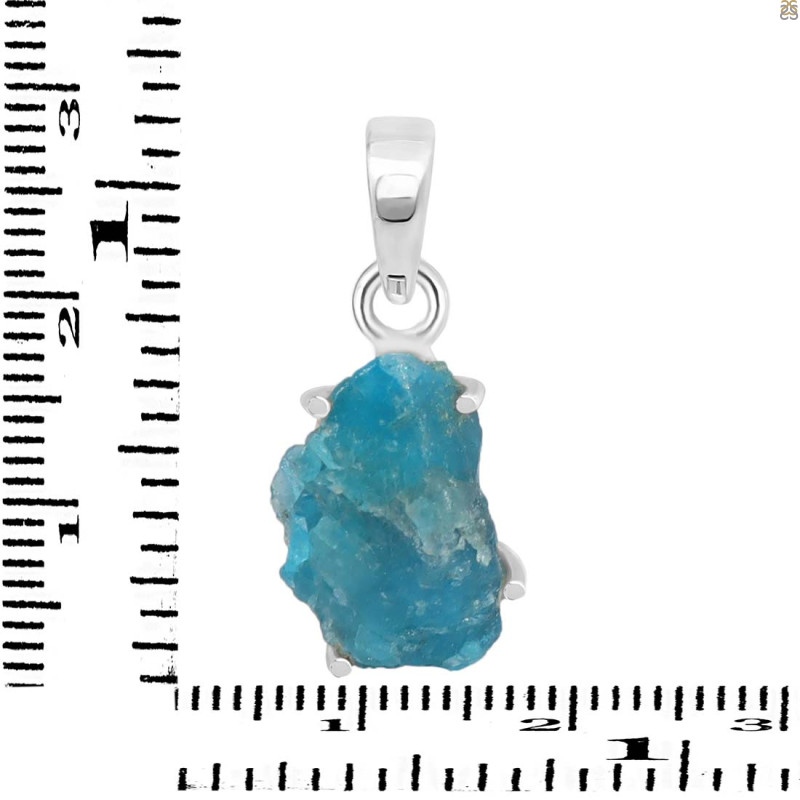 Neon Apatite Rough Pendant-SP NAR-1-46