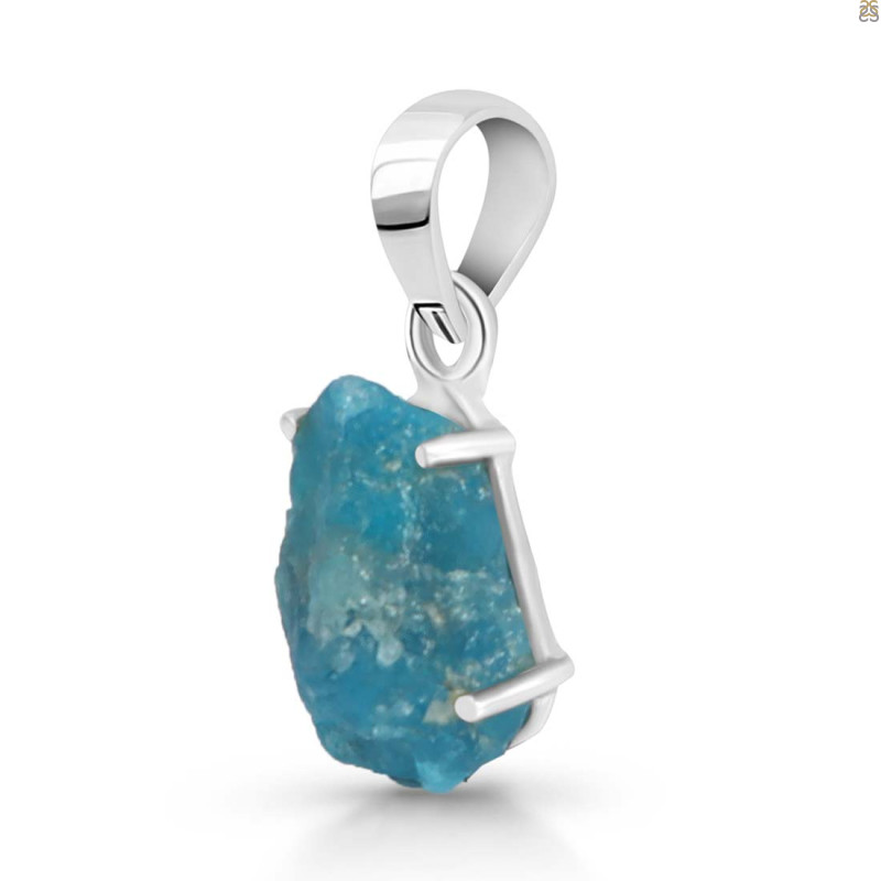 Neon Apatite Rough Pendant-SP
