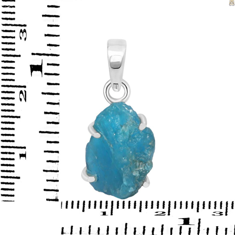 Neon Apatite Rough Pendant-SP NAR-1-47