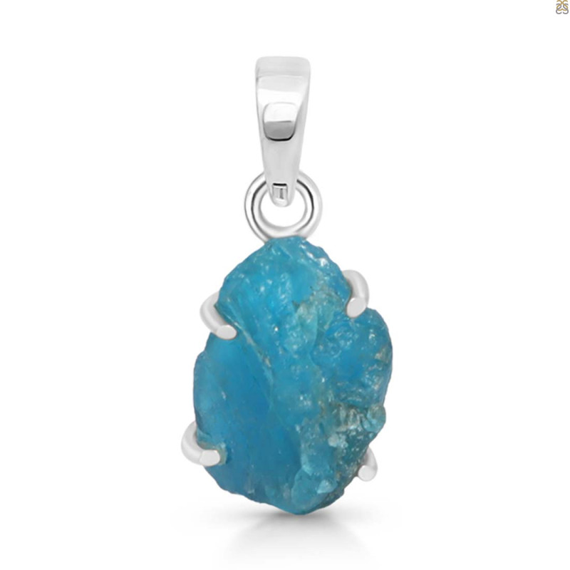 Neon Apatite Rough Pendant-SP NAR-1-47